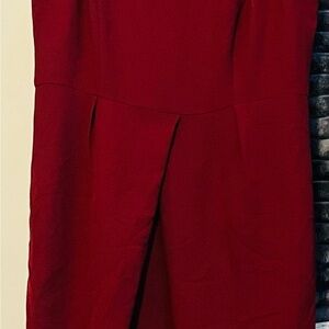 Ellen Tracy Red Midi Dress